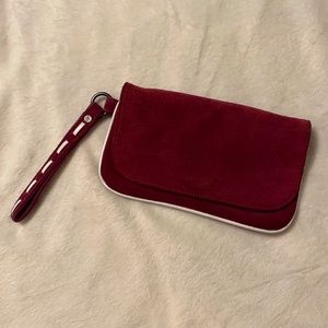 Plum Suede Wristlet
